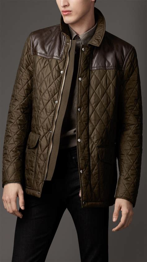 mens leather burberry jacket|burberry windbreaker men's.